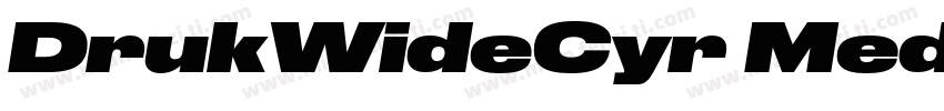 DrukWideCyr MediumItalic字体转换